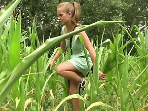 Young skinny teen girls like to play outdoors - inverted gals