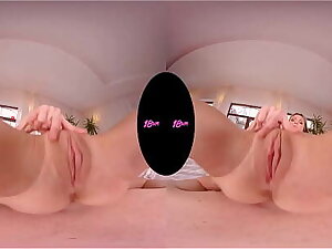 Blonde Teen Gina Gerson in Bed mark time for VR Sex