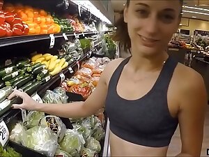 Sporty flasher at Whole Foods